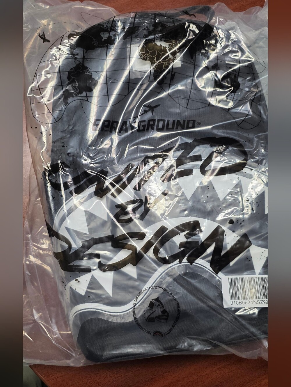 Sprayground Shark Central 2 Black White Backpack - Picture 11 of 11